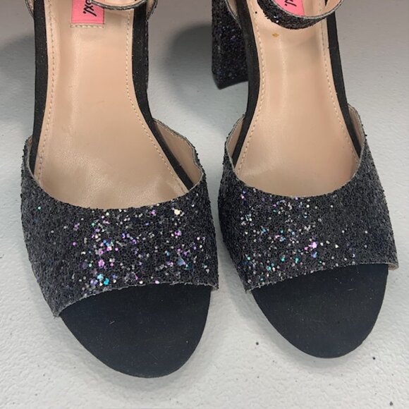 Betsy Johnson Multicolor Mermaidcore Glitter Block Heel Sandals - Size 9.5 - Picture 3 of 9